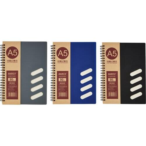 Baoke NB2025 Loose-leaf Notebook 90 Pages A5 Notebook with Ring Metal Iron Clip Paging Shell Grid for Core Coil Notebook