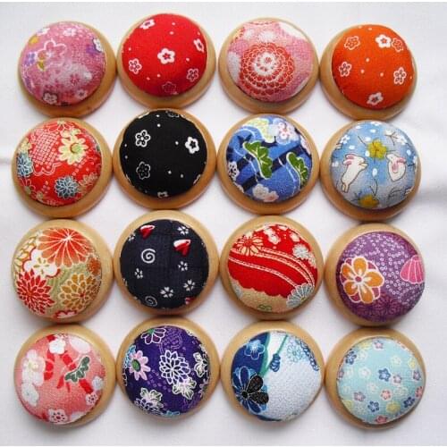 Free shipping 20pcs/lot Needle Pin Cushion handmade DIY Handcraft Tool for sewing needlework Wooden base cross stitch E01-2