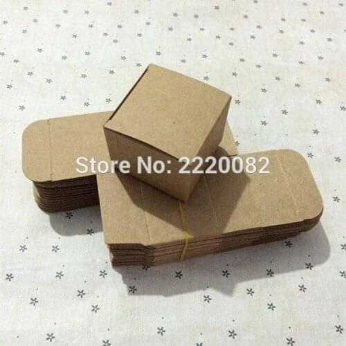 Free shipping 50 pcs a lot 5.5X5.5X4.5 cm retro kraft packing box/cosmetics box/ handmade soap box/gift case