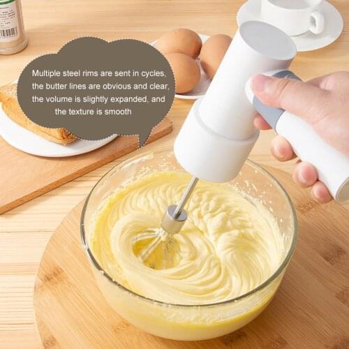 Cordless Egg Beater Electric Hand Mixer Mini Handheld Mixer Portable Kitchen Blender with 2 Egg Beaters Kitchen Gadgets Tools
