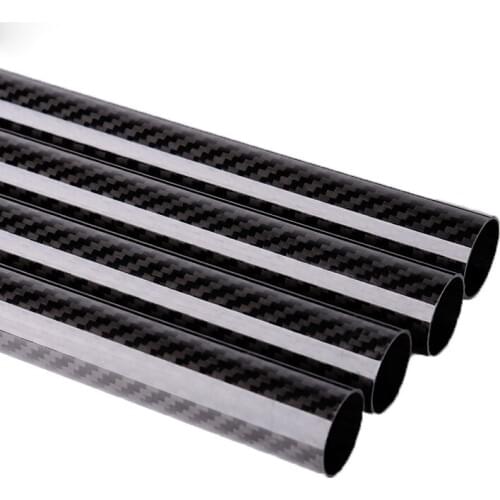 3K Taffeta Glossy Carbon Fiber Tube 10*8*500mm 10mm Rod for RC Airplane Aerobatics / Kite Rod