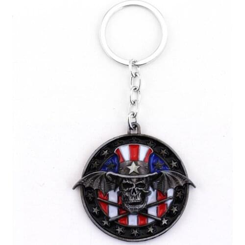 California Punk Rock Style Avenged Sevenfold Keychain Music Band A7X Key Ring Holder Gift Chaveiro Car Key Chain Pendant Jewelry