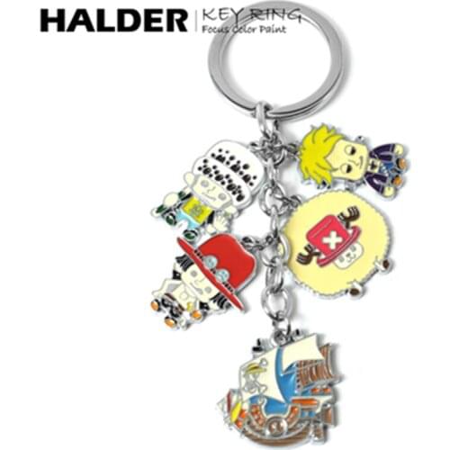 ONE PIECE Cosplay Key Chain Portgas·D· Ace Keychains Aame Metal Accessories Toys Marco Pendant Backpack Medallion