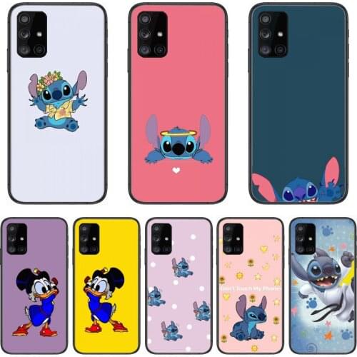 Phone Case Stitch Micky Mouse Duck Disney Phone Case Hull For Samsung Galaxy A 90 50 51 20 71 70 40 30 10 80 E 5G S Black Shell
