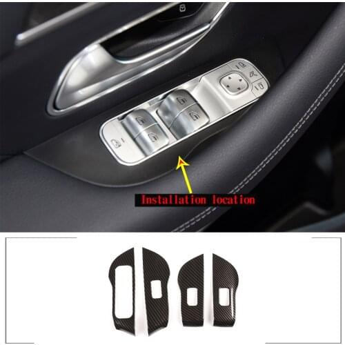For 2020-2021 Mercedes-Benz GLE/GLS door glass lift button decorative frame, automotive interior modification accessories