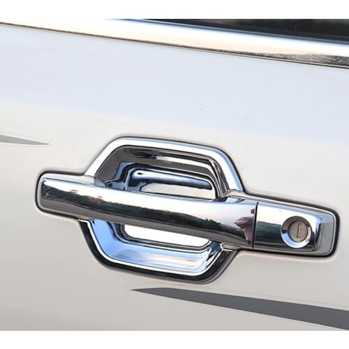 For Mitsubishi Pajero V80 V93 V95 V97 V98 2007-2019 Chrome Exterior Door Handles & Handles Bowls Frame Cover Trim Car Styling
