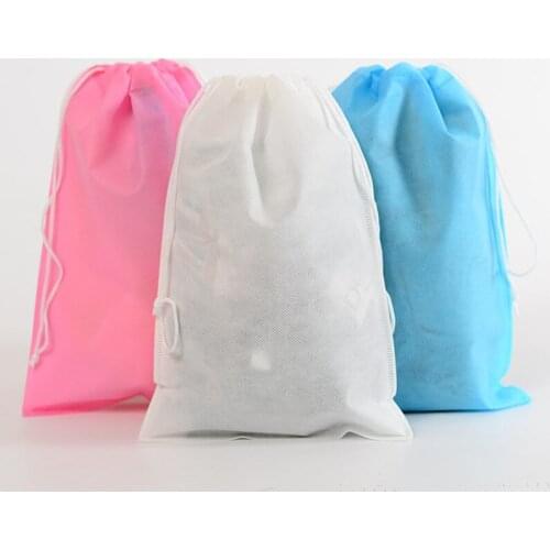 Travel Non-Woven Laundry Shoe Bag Travel Pouch Storage Portable Tote Drawstring Bag Organizer Cover 40*30CM F20173382