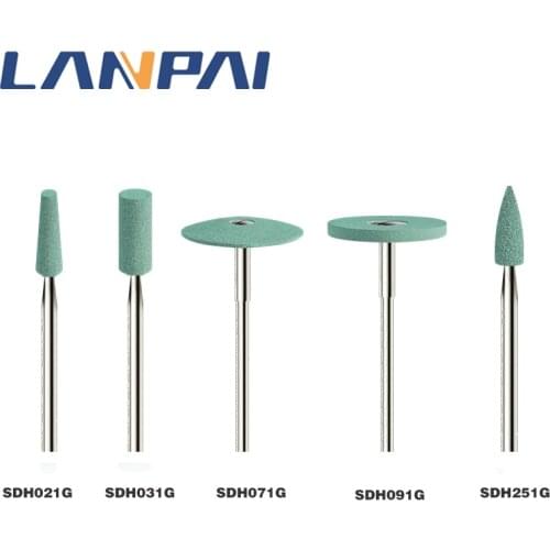 Lanpai 1Pcs Lab Dental Diamond Grinding Head Stone Grinder Zirconia Quick Polishing Ceramics Emax Crowns Polisher