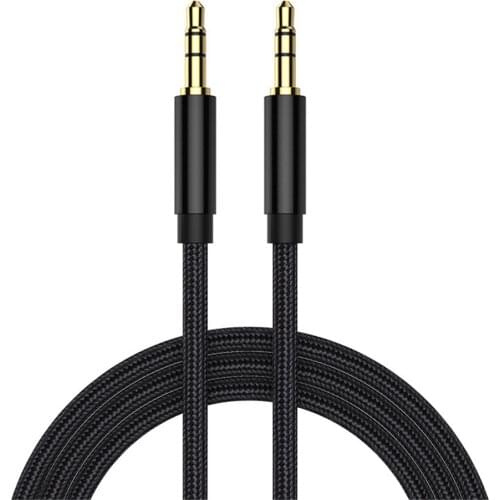 3.5mm Nylon Braided Aux Cable (3.3ft/1m,Hi-Fi Sound), Audio Auxiliary Input Adapter Male to Male AUX Cord for Headphones Car