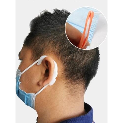 Reusable for Mask 1Pair Anti-Slip Silicone Earmuffle Ear Grips Hook Solid Color Ear Protection