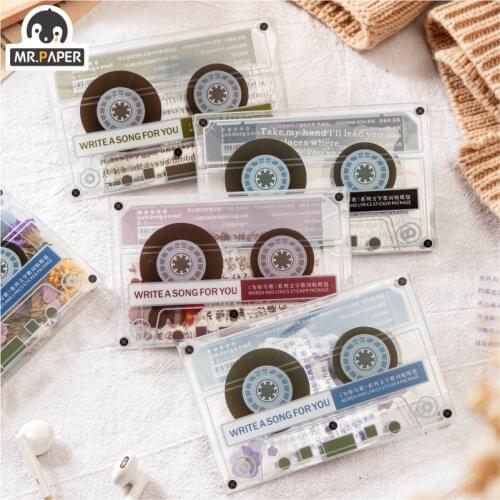 Mr.paper 8 Designs 30 Pcs/box Ins Style Write A Song For You Series Box Stickers Creative Hand Account Deco DIY Material Sticker