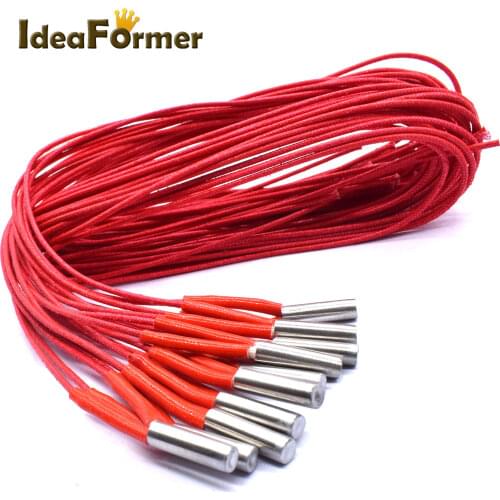 3D Printer Cartridge Heater 6*20mm 12/24V 40W Heating Tube 100cm length for 3D Printer Extruder Heating Parts