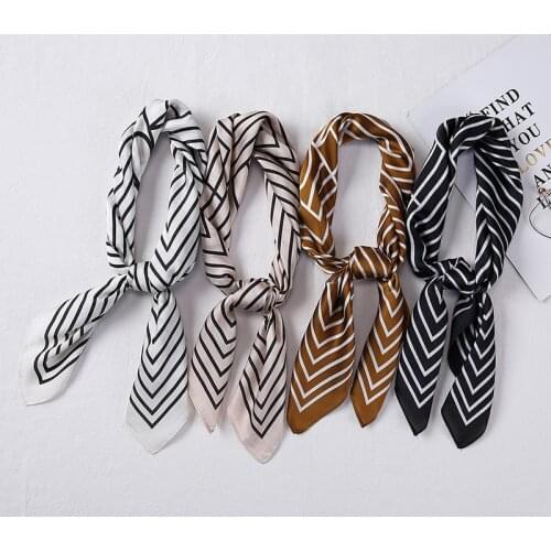 New Designed Square Striped Scarf For Spring And Summer Hair Band Foulard Neck Scarves Womans Shawl /Scarves 70*70cm
