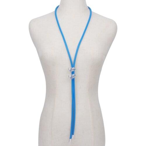 YD&YDBZ Resin Heart Bead Pendant Necklaces For Women Luxurious Red Rubber Rope Long Necklace Chain Lover Festival Gift Jewelry