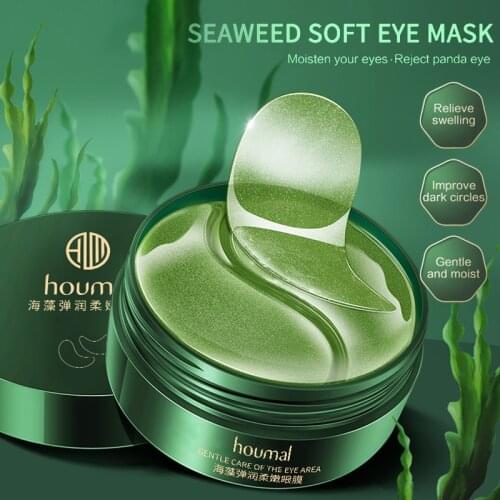 60PCS Gold/Seaweed Collagen Eye Mask Moisturizing Gel Eye Patches Remove Dark Circles Anti Age Bag Eye Wrinkle Skin Care TSLM1