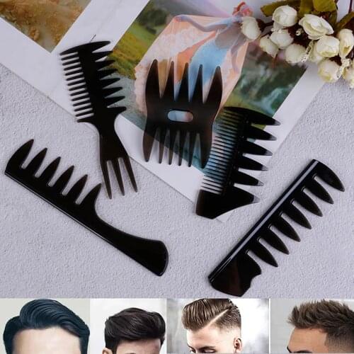 Professional Hair Cutting Dyeing Comb Black Wide Tooth Hairbrush Hair Brush Comb Home Use Salon Hairdressing Combs