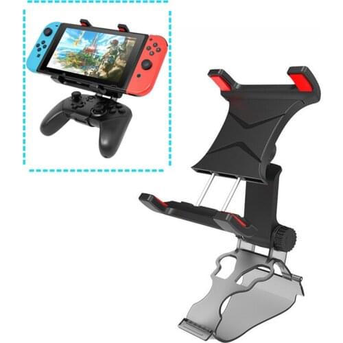 Adjustable Clip Clamp Foldable Holder Mount for Switch Pro Controller Compatible with Nintendo Switch / Switch Lite Console