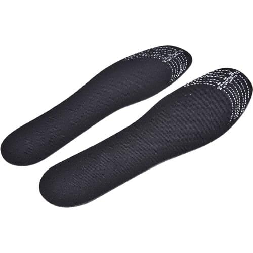 1 Pair Unisex Bamboo Charcoal Deodorant Cushion Foot Inserts Shoe Pads Insoles Black Adjustable Scalable Insoles