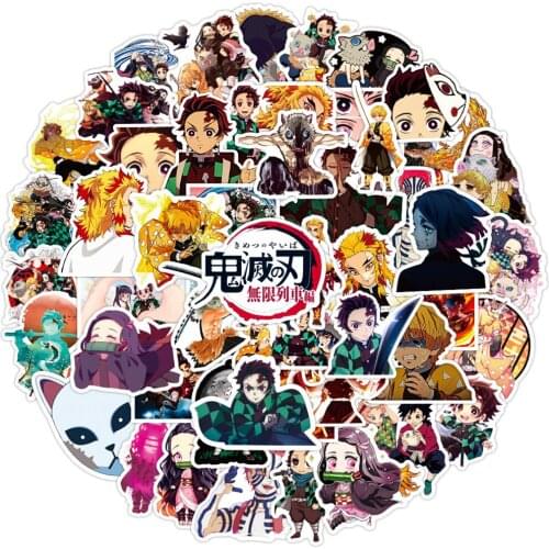 10/30/50PCS Anime Demon Slayer Kimetsu No Yaiba Mugen Ressha Hen Stickers DIY Bike Skateboard Fridge Laptop Children Sticker