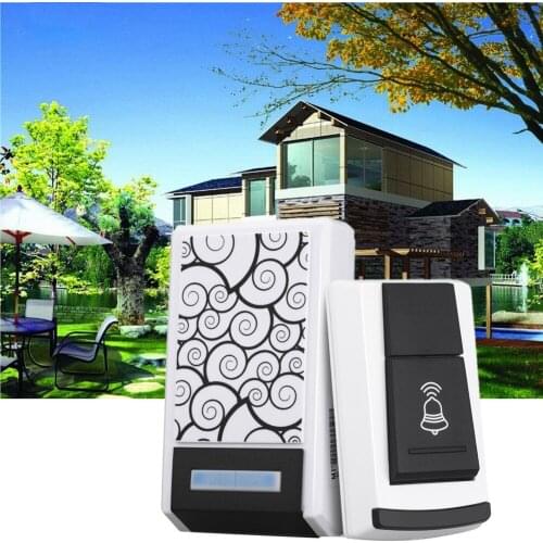 Smart Wireless Remote Control Doorbell 36 Tunes Home Receiver With LED Light Waterproof DC Door Bell 100m Range for Home Office