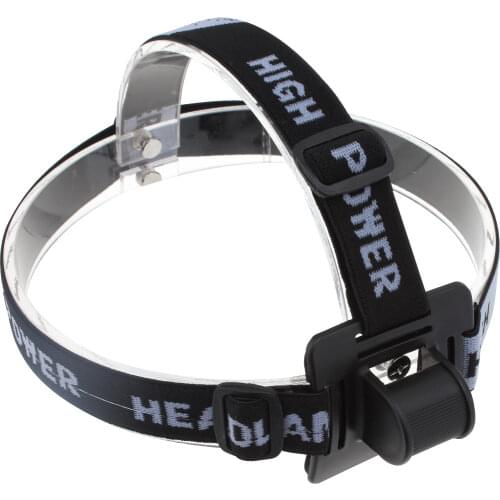 Universal Portable Headlamp Adjustable Gray Head Strap Mount Headband for LED Headlight Flashlight Torch Light without Light