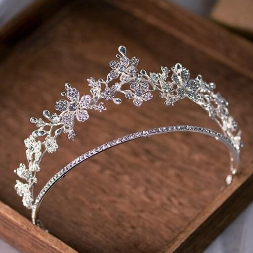Vintage Crystal Bridal Crowns Tiara Bride Headband Wedding Diadem Queen Crown Wedding Hair Accessories