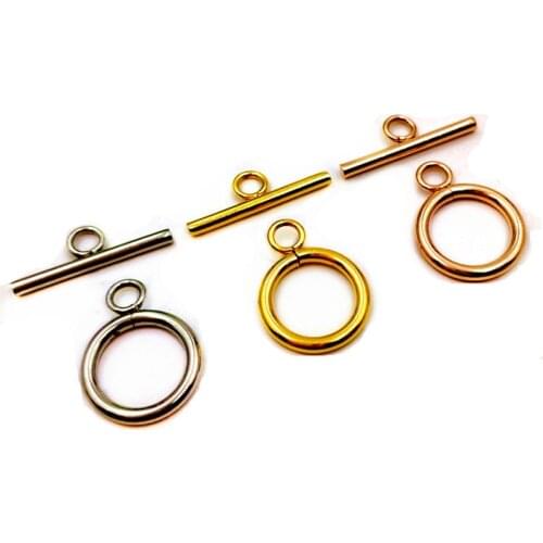 50sets High Quality Stainless Steel Toggle Clasps Connectors for DIY Bracelet Necklace Jewelry Findings OT Clasp