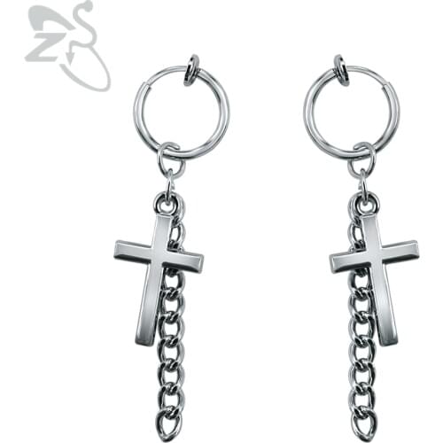 Punk Cross GD Hanging Earrings for Women Men Rock KPOP Bigbang Accessories G-Dragon Long Tassel Earrings for Man Circle Korea