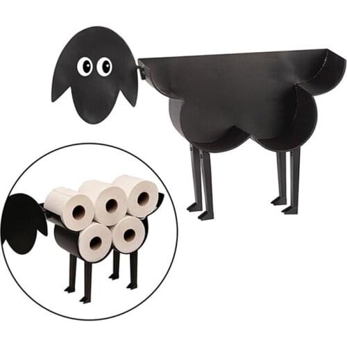1pcs sheep toilet paper holder bathroom roll paper towel holder toilet paper holder paper holder bathroom iron frame d