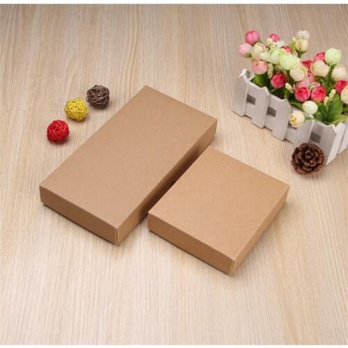 100pcs/lot Large size Cardboard Packing Box Big Kraft Paper Gift Box Carton Box Packing DIY Clothes Socks Pack Box