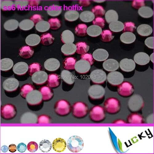 1440pcs! Hot sale highest quality HOT FIX DMC rhinestone Copy swarov 2038 ss6/2mm fuchsia Colour
