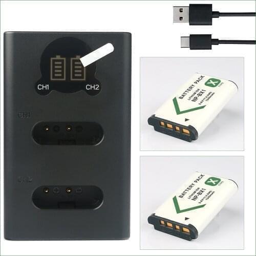 3.6V 1240mAh NP-BX1 NP BX1 NPBX1 Battery + Dual USB Charger for Sony HDR- CX240 CX405 CX440 PJ240 PJ270 PJ405 PJ410 PJ440