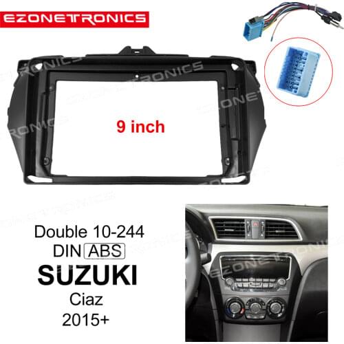 2Din 1DIN Car CD DVD Frame Audio Fitting Adaptor Dash Trim Facia Panel 9inch For SUZUKI Ciaz 2015+ Double Din Radio Player