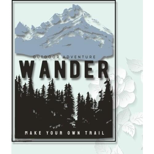 Fashion Personality Snow Mountain Forest Appliques 3D Diy Washable Heat Transfer Stickers Patches For Kids Clothes Decor