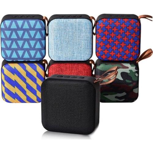 T5 Portable Wireless Mini Stereo Bluetooth-compatible Fabric Speaker Outdoor Card Subwoofer Support TF Card for Travel Outside