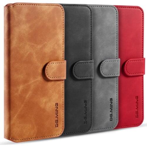 Case for One Plus 7T Flip Leather Cover For One Plus 7T Pro Card Slot Holder Full Protective Retro Phone Case