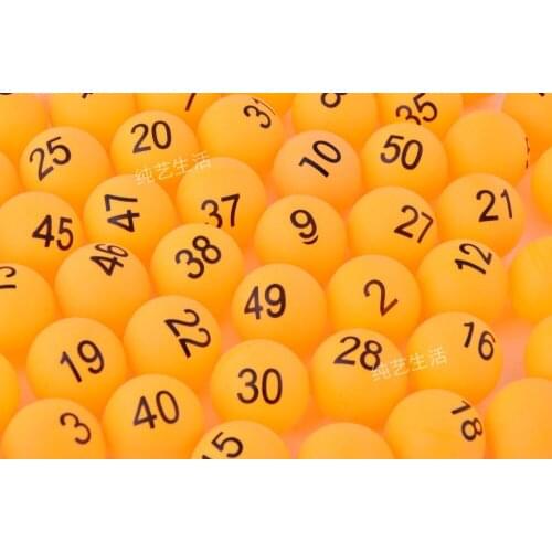 Digital game ball number 1-200 yellow tennis ball lottery promotional Recreational activities pingpong ball