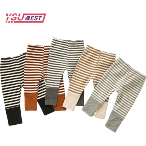 2020 Kids Leggings Stripe Style Base Girls Leggings Spring Autumn Baby Clothes Cotton Boys Leggings for Girls Children Pants
