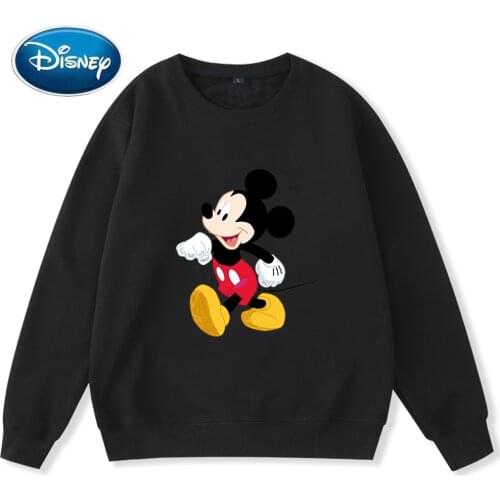 Disney Chic Fashion Mickey Mouse Cartoon Print Unisex Streetwear Women Couples Sweatshirt Long Sleeve O-Neck Tops 9 Color Female