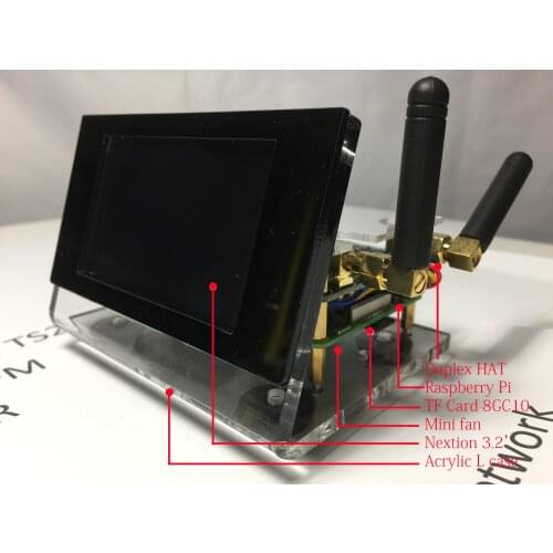 Duplex MMDVM UHF VHF UV Hotspot For P25 DMR YSF DSTAR NXDN + Raspberry Pi 3B + Acrylic Case + 3.2/4.3 inch Nextion LCD