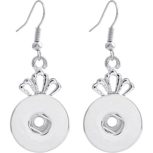 Hot sale JA0048 Fashion Beauty beauty snap earrings fashion pair fit 18mm snap buttons DIY earrings wholesale