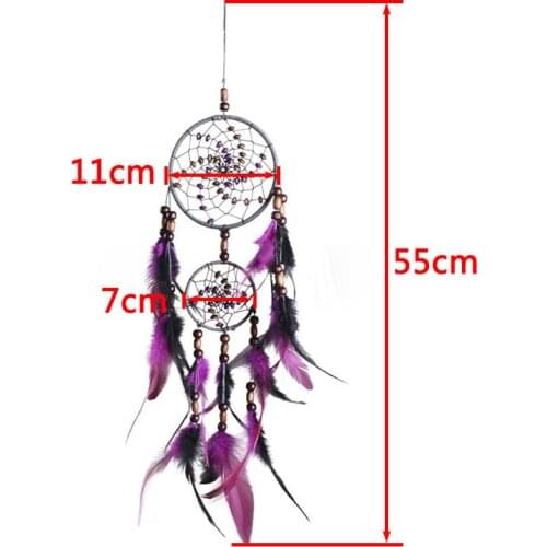JX-LCLYL 1pc New Handmade Dream Catcher With Feathers Wall Hanging Decoration Ornament