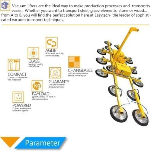 Lift sucker Strong Suction Customizable Glass Vacuum tool glass overhead crane