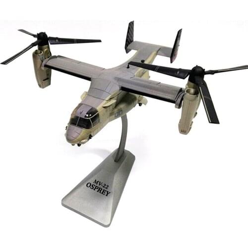1/72 Scale Alloy Transport Helicopter MV-22 Aircraft US Navy Osprey Fighter Model Toys Children Gift for Collection Decoration