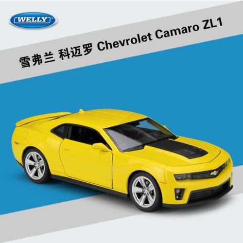 WELLY 1:24 Diecast Alloy Model Car Toys For Chevrolet Camaro ZL1 Metal Toy Cars For kids Gift Collection With Original Box