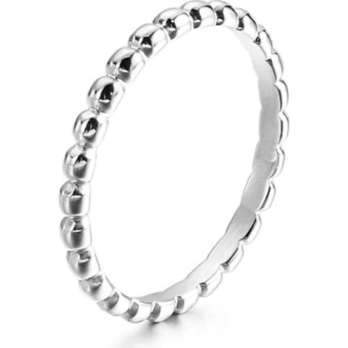 Fashion Women Finger Rings Simple Stainless Steel Smal Loop Band Finger Rings Jewelry
