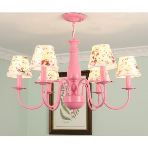 Modern Nordic Children Bedroom Chandelier Living Room Dining Room Pink Green Metal Pendant Light PA0458