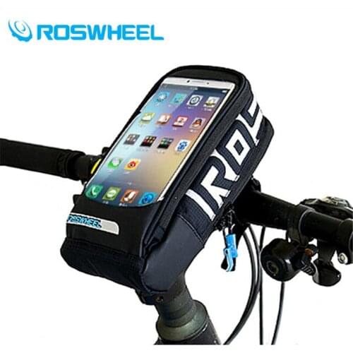 ROSWHEEL MTB Road Bicycle Bike Bag Touchscreen Cycling Top Front Tube Frame Saddle Bag For 4.8/5.7 inch Phone Case Hot Sale