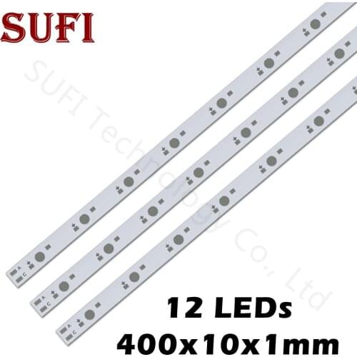 10pcs High Power 1W 3W 5W LED PCB Aluminum Base Plate 400mm Aluminum Substrate 12LEDs For DIY Aquarium Tube Grow light
