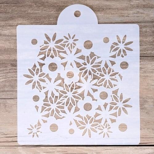 15 cm DIY Craft Layering Flower Background Stencil For Wall Painting Scrapbooking Stamping Album Decorative Embossing Paper Card